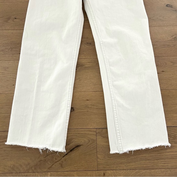 AYR Arch White Jeans Denim Pants High Waist Straight Leg Button Fly Size 25 - Picture 3 of 16